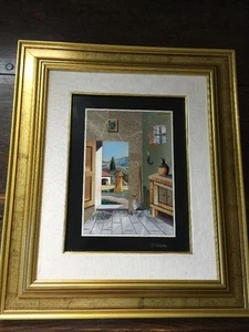 ROMAN ITALIAN PIETRA DURA, "INTERNO COLONICA" by PROFESSOR VALENTI 17" X 19.5" - Picture 1 of 12