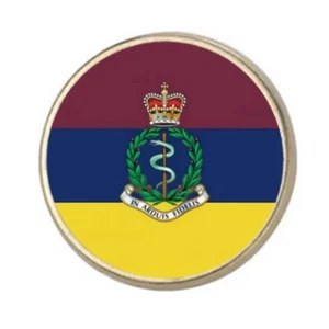 Royal Medical Corps Military Silver Colour Badge With A Velvet Bag - Picture 1 of 4