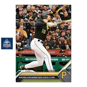 2023 Topps Now #70 Bryan Reynolds Pittsburgh Pirates 6 RBI in der Hand zeigen - Bild 1 von 3