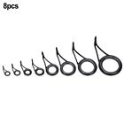 Stainless Steel Fishing Top Rings Rod Pole Repair Kit 8pcs Different Sizes