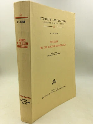 STUDIES IN THE ITALIAN RENAISSANCE by B.L. Ullman - 1973 - History - Europe - Image 1 of 4