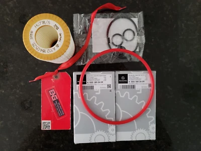 2X Filtro de aceite de motor genuino MERCEDES-BENZ AMG A0001802609 OEM 2 FILTROS Foto 1 de 4