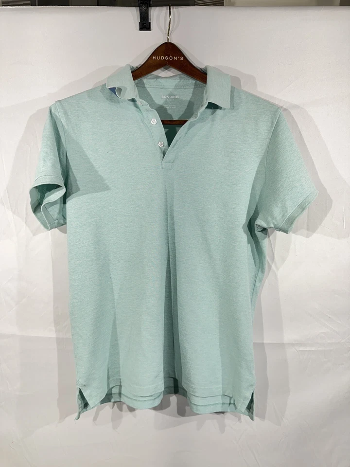 Camisa Polo Bonobos Para Hombres Grande Gris Golf Algodón Calce Ajustado Cuello Camisa - Usada en Excelente Condición Foto 1 de 4