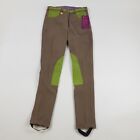 Hacked off ladies woven taupe lime askot jodhpur size 30R NWT RRP 44 (#H1/17)