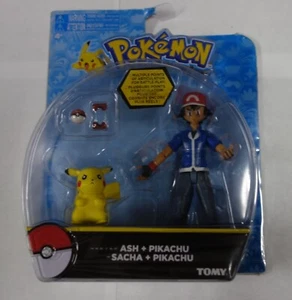Pokemon Ash with Pikachu action figure TOMY Poke Ball Poke Dex weapon Sacha toy - Picture 1 of 2