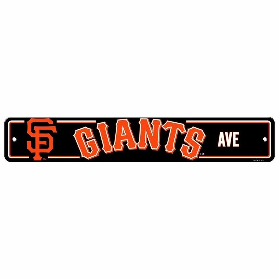 Letrero de calle de plástico de los Gigantes de San Francisco de 4"x24" NUEVO MLB pancarta de pared avenida Foto 1 de 1