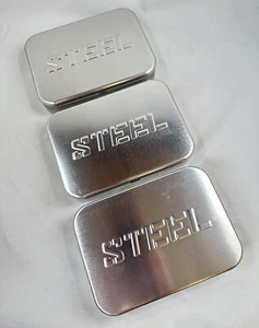 Steel Supplements Lot 3 Sammlerdose Aufbewahrungsboxen, Logo geprägt - Bild 1 von 6