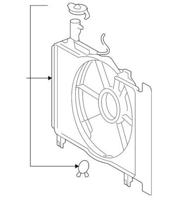 Cubierta del ventilador original Toyota Yaris 2007-2018 16711-21110 Foto 1 de 2