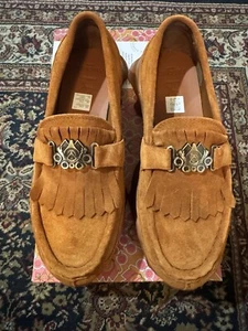 Palomo Spain/Puma Nitefox 396816-01 Teak Suede Loafers Shoes Sz 11.5 New - Picture 1 of 5