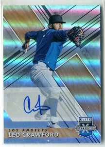 2019 Elite Extra Edition Leo Crawford AUTO AUTOGRAPH RC LA LOS ANGELES DODGERS
