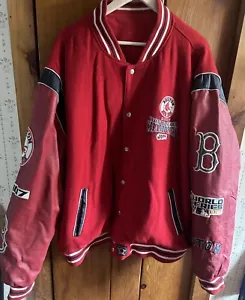 2007 JH World Series Boston Red Sox Reversible Wool & Leather Jacket- 4XL-Pics! - Picture 1 of 12