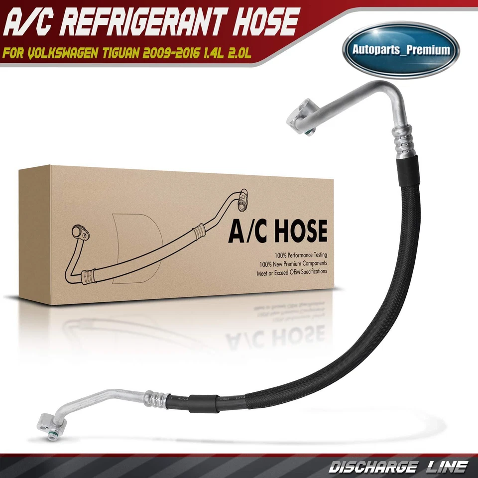 Nueva línea de descarga de refrigerante de aire acondicionado para Volkswagen Tiguan 2009-2016 L4 1,4 L 2,0 L Foto 1 de 4