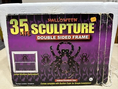 Halloween Doble Cara Luz Escultura Bruja Pared Ventana Decoración 35 Lites De Colección Foto 1 de 4