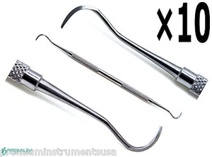 10 Pezzi Premium Falce Scaler H6/H7 Strumento Parodontale Dentale Acciaio Inox - Foto 1 di 4