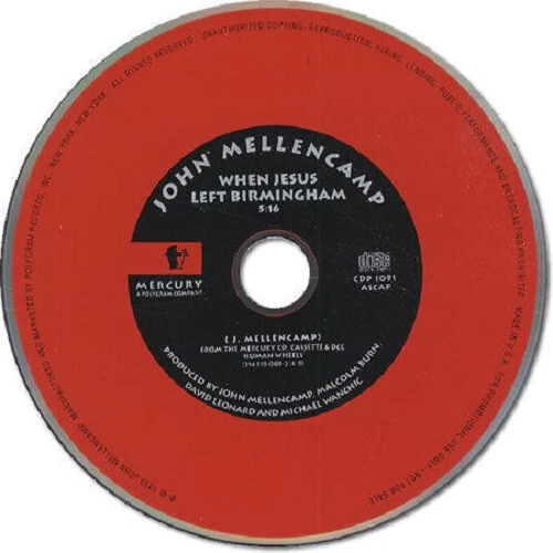 JOHN MELLENCAMP When Jesus Birmingham PROMO CD Single Foto 1 de 1