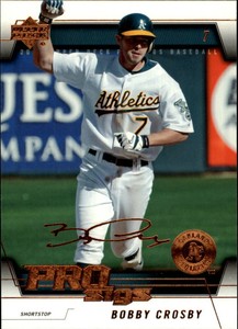2005 Upper Deck Pro Sigs Oakland Athletics Baseball Card #65 Bobby Crosby