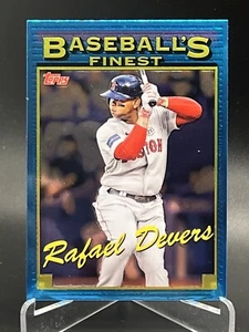 2024 Topps Finest Baseball's Finest Blue Insert Rafael Devers - Picture 1 of 1