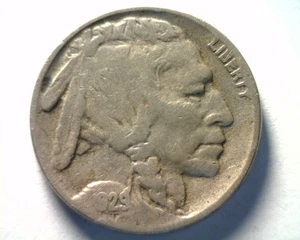 1929-S BUFFALO NICKEL FINE+ F+ NICE ORIGINAL COIN FROM BOBS COINS FAST 99c SHIP - Picture 1 of 2