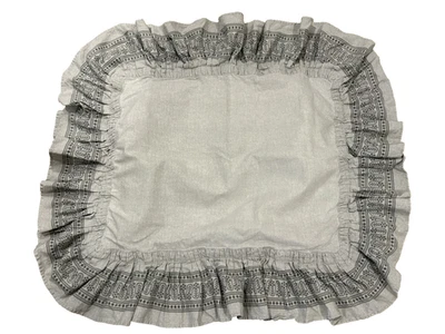 1 alfombrilla Pottery Barn*Genevieve gris con volantes*estándar Foto 1 de 4