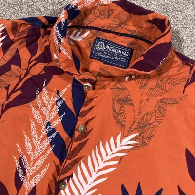 Camisa havaiana American Rag masculina 2XL floral rayon resort férias praia lounge - Imagem 1 de 4