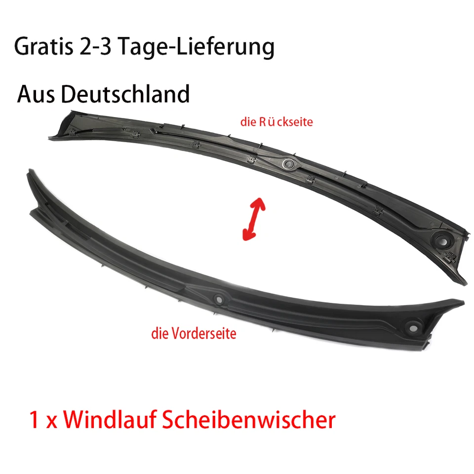 Windlauf Scheibenwischer 51718208483 für BMW 3-Serie E46 M3 Schwarz Vorne NEU - Bild 1 von 4