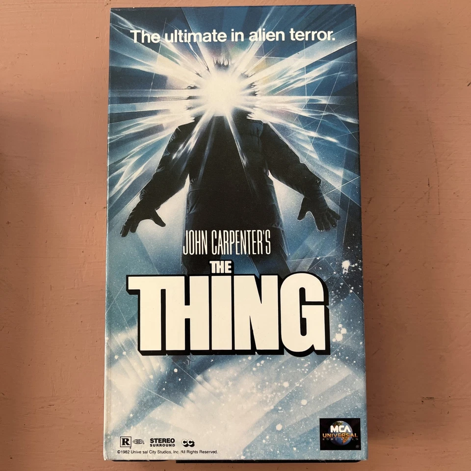 John Carpenter's The Thing VHS Tape 1982 1996 Release Kurt Russell Rob Bottin - Image 1 of 4