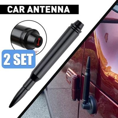 Radio antena mástil bala corto de coche para Chevrolet Silverado 1500 2500 3500-2SET Foto 1 de 4