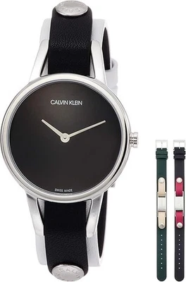 Calvin Klein K9D231LY Quartz Black Dial Ladies Watch and Bracelet Set NEW  - Image 1 of 3