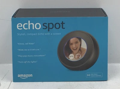 Amazon Echo Spot Voice Control Smart Assistant, Black - Sealed - Image 1 of 4