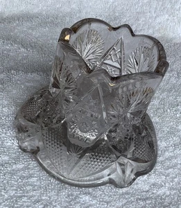 Antique Glass Match Striker Holder (Pressed and Cut Glass) - Picture 1 of 7