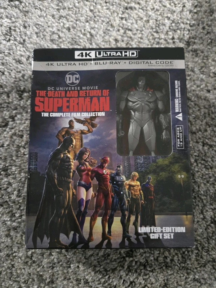 The Death and Return of Superman (4K Blu-ray, 2019, 2-Disc Set) With Figure - Image 1 of 1