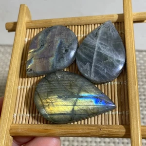Piedra de cristal de labradorita superior 3 piezas 35 g muestra mineral natural en bruto curación - Imagen 1 de 9