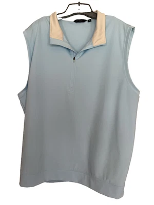 Walter Hagen Essentials Men's Half Zip Golf Vest, Light Blue, Sz XL - Image 1 of 4
