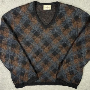 Vintage 60s Catalina Mohair Sweater Grunge Fuzzy Men's XL - Picture 1 of 6
