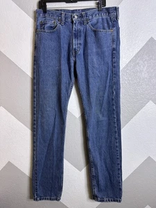 Levis 505 4891 Blue Denim Jeans Men 32x34 Regular Fit Straight Leg Medium Cotton - Picture 1 of 10