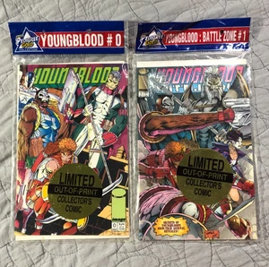 Lote de 2 cómics Youngblood #0 y #1 colección de oro pedigrí sellada - Imagen 1 de 7