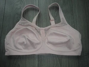M&S MARKS & SPENCER SOFT PINK COTTON BLEND NON WIRED FULL CUP BRA UK SIZE 38C - Picture 1 of 4