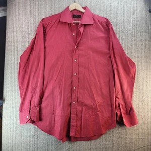 Etro Shirt Mens 42 16.5 Red Long Sleeve Made in Italy Dress Spread Collar - Bild 1 von 8