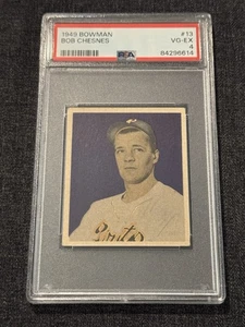 Tarjeta de béisbol Bowman 1949 #13 Bob Chesnes Pittsburgh Pirates PSA 4 en muy buena condición-excelente - Imagen 1 de 2