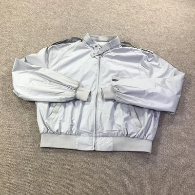 Chaqueta cortavientos vintage solo para miembros para hombre 46 gris cremallera completa bombardero años 80 clásica Foto 1 de 4