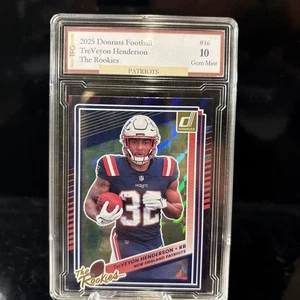 2025 Donruss Football TreVeyon Henderson The Rookies #16 GEM 10 - Picture 1 of 2