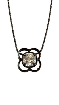 Usado en Excelente Condición Silpada 925 Plata de Ley Circonita cúbica Collar Trébol con Colgante 7.53g 16 Pulgadas Foto 1 de 4