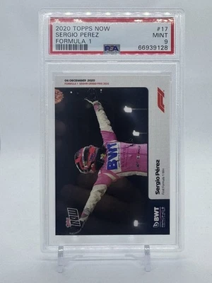 2020 TOPPS NOW FORMULA 1  #17 SERGIO PEREZ PSA 9 - Image 1 of 2