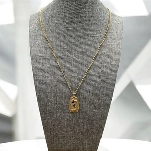 Collar Unisex Y2K Vintage "Virgo" Firmado Tono Dorado"  - Imagen 1 de 6