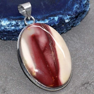 Mookaite 925 Silver Plated Gemstone Handmade Pendant 1.9" Chunky Jewelry GW - Picture 1 of 3
