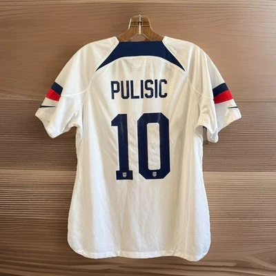 Nike Christian Pulisic #10 USA 2022 World Cup Home Jersey Youth Sz Large Soccer - Image 1 of 4