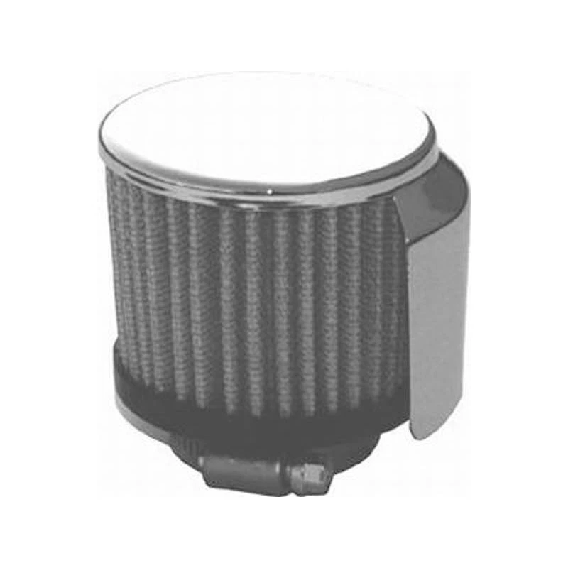 Respirador de cárter RPC R9517; abrazadera de 1,5 pulgadas Tubo, abierto con escudo, cromado Foto 1 de 1