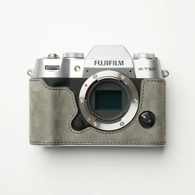 Genuine Leather Camera Bag Case Protect Cover Belt For Fujifilm XT50 Fuji X-T50 - Image 1 of 4