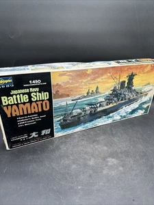 1/450 Yamato Battleship Hasegawa Scale Model Battle Ship Motorized - Picture 1 of 10