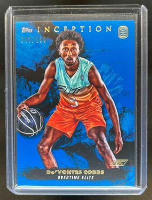 2021-22 Topps Inception OTE De'Vontes Cobbs RC Blue Rookie #/199 - Image 1 of 2
